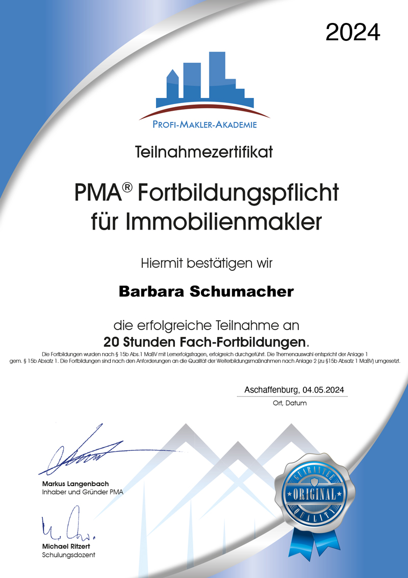 Fortbildung Zertifikat
