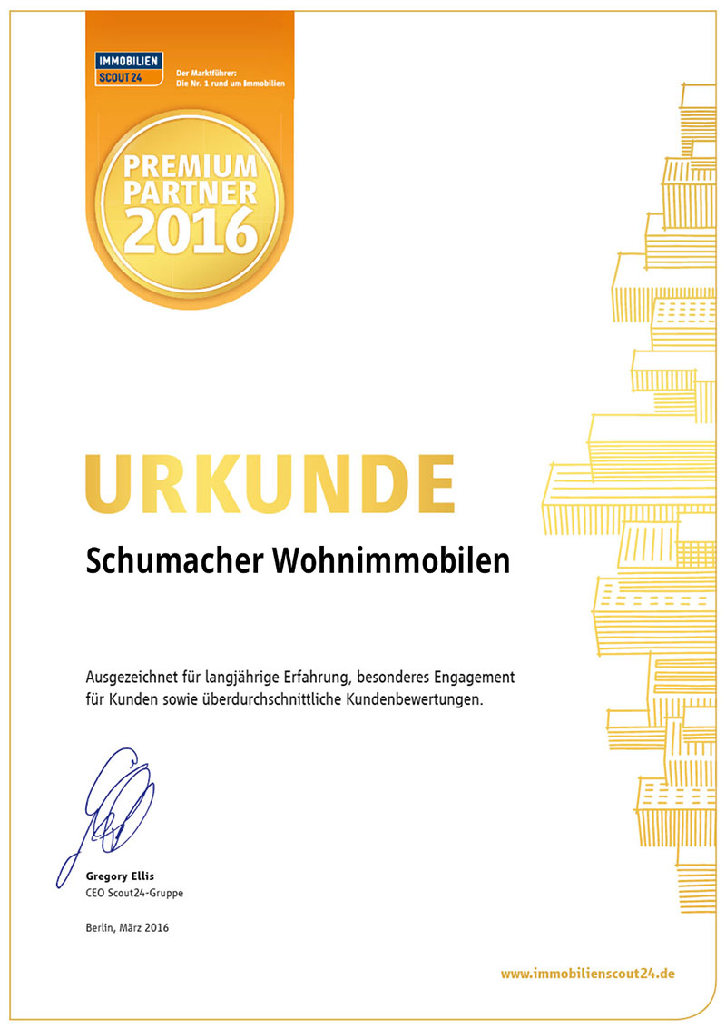 Zertifikat ImmobilienScout 2016