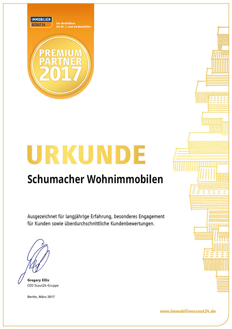 Zertifikat ImmobilienScout 2017