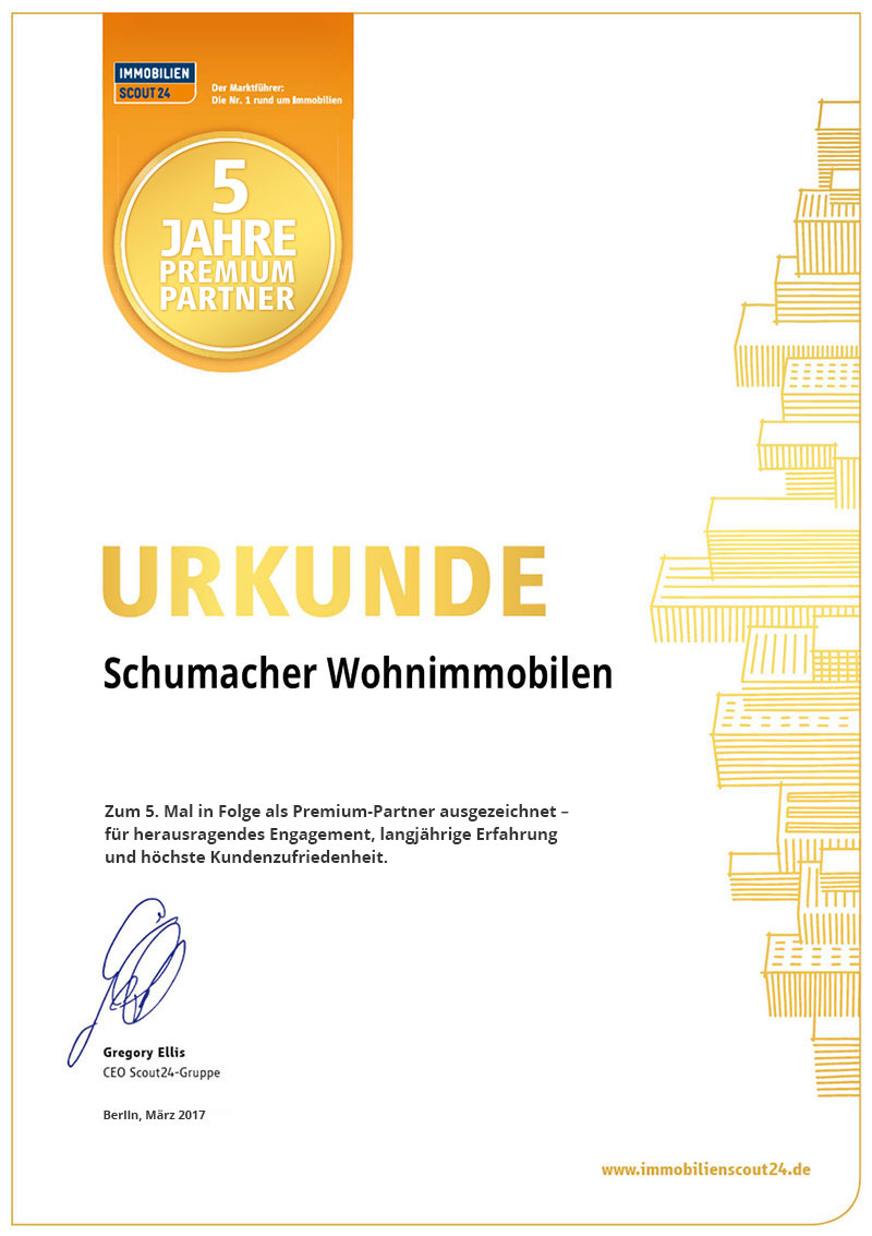 Zertifikat ImmobilienScout 5 Jahre